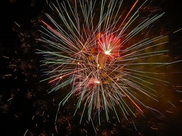 Fireworks on Guy Fawkes night by Berit Watkin