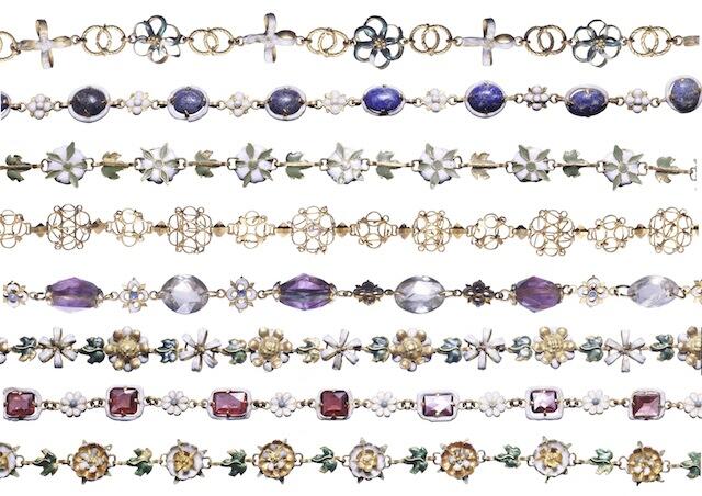 Selection of necklaces from the Cheapside Hoard: 16th - 17th century