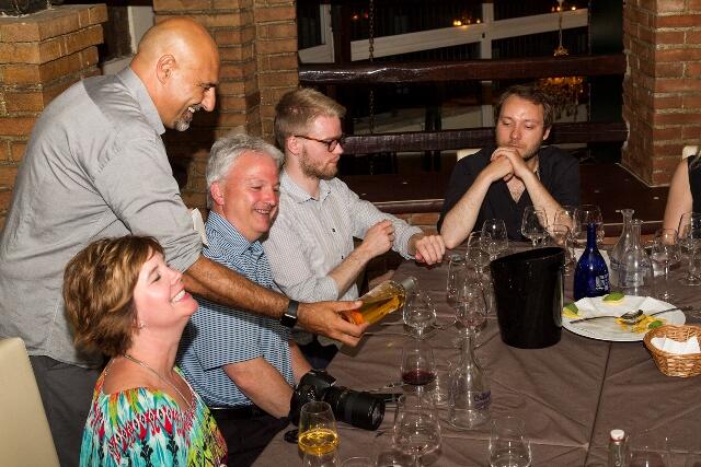 serving italian wine