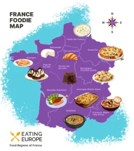 Map of France by food